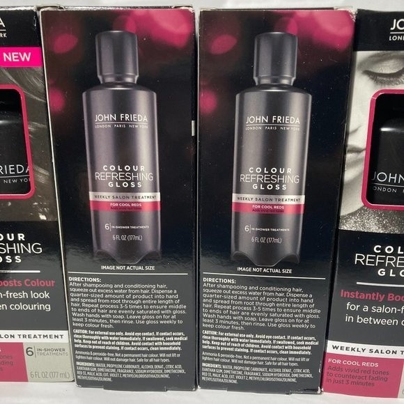 John Frieda Colour Refreshing Gloss Cool Reds 4 Boxes DISCONTINUED Color - Picture 7 of 13